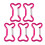 5Pcs Aluminum Alloy Spring Snap Hook Clip Bone Shape-rose red 1