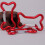 5Pcs Aluminum Alloy Spring Snap Hook Clip Bone Shape-rose red 7