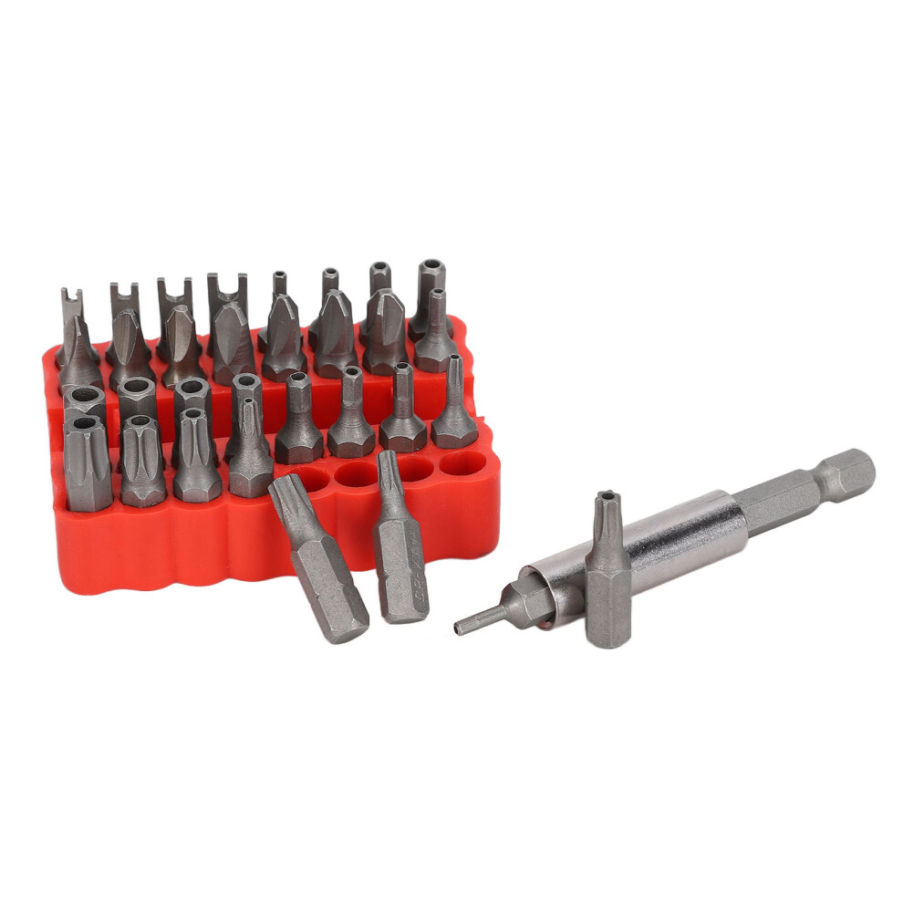 33Pcs Chrome Vanadium Security Hex Screwdriver Bit Set 1/4In Shank 8051357966497
