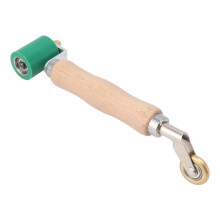 40mm Wallpaper Roller, Steel Frame, Wood Handle, Silicone Wheel, Dual-Use Brass Wheel, Easy to Carry