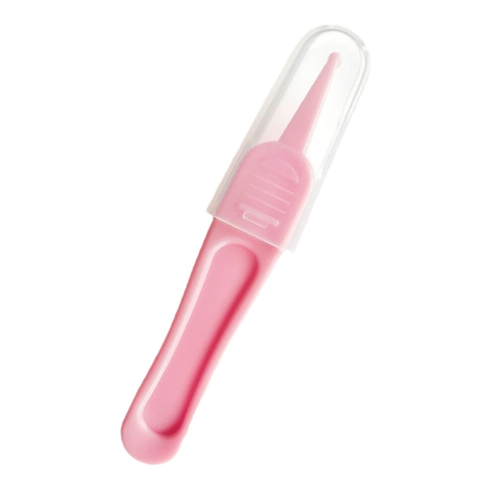 Nose Picker - Ear Wax Removal Tool For Babies Pincet Portable Round Tip Forceps For Kids Ear Canals Nasal Passages Pink