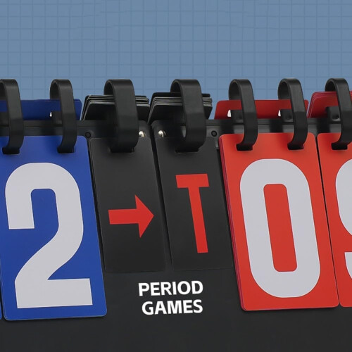 Efficient Scorekeeping Tabletop 6-Digit Flipper Scoreboard For Multi-Sport Events 1