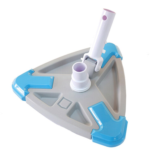 Triangular Pool Vacuum Head Upgraded Weighted With Brush And Handle For Inground Pools Telescoping Pole Compatible