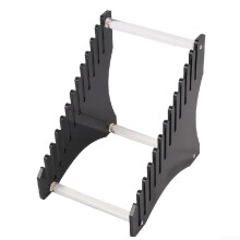 Reliable Acrylic CD and Record Rack Holds 12 Albums, Black, Display for Records, CDs, Game Discs, and Magazines