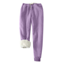 Jogginghose für Damen, mit Fleece gefüttert,-Lila XL