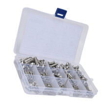 Stainless Steel 185Pcs Hex Socket Pan Head Screw Kit for Home Repairs