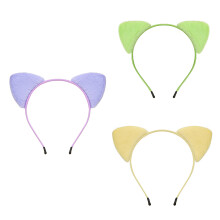 3PCS Leichte Tier Ohr Haar Zubehör Schöne-hellgrünes helles pu