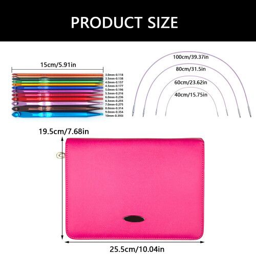 12Pairs Interchangeable Circular Knitting Needle Set for Weaving 2