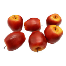 6pcs Miniature Faux Apples for Kitchen Decoration Fruit Shape