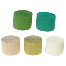 Pack Of 5 Crepe Paper Ribbon 410ft Party Hanging Ornament for