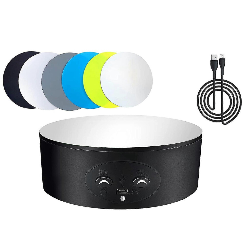 Kikidex (As Show, One Size) Rotating Display Stand, 360 Degree Automatic Mute Spin Turntable For Photography Display,Figures An