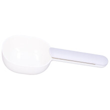 Thickened Plastic Pet Food Spoon 20.5cm Sturdy and Safe for Dogs & Cats (White/Gray)