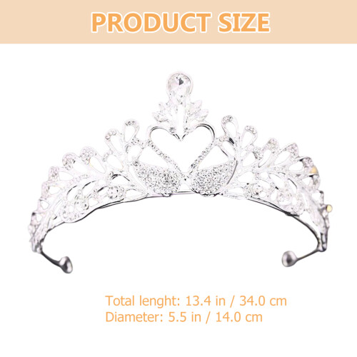 Girl Dekorative Tiara Krone Aus Silberlegierung 1 2