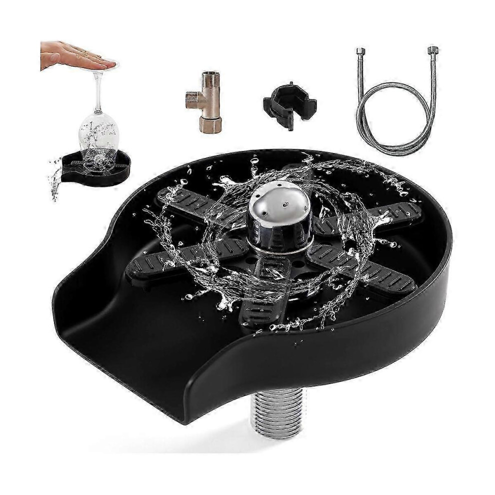 Kikidex (As Show, One Size) Glass Rinser For Sink, Cup Rinser For Sink,Rinser For With 360Rotating Jet,Kitche Sink Accessories
