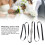 Cintura da sposa con strass 55 g 2,6 m nera con perline 4