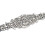 Cintura da sposa con strass 55 g 2,6 m nera con perline 6