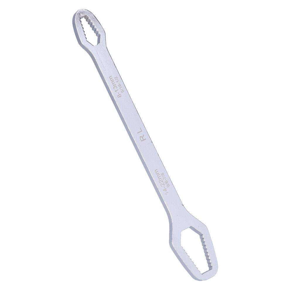 High Hardness Universal Wrench 8-22Mm Self Tightening Double Ended Silver Tool 3751357970276