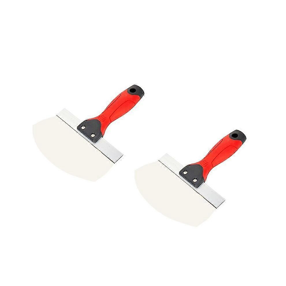 Kikidex (As Show, One Size) 2Pcs Bucket Scoop For Drywall, Plaster Stainless Steel Bucket Scoop - 6.5 Inch Curved Contoured Bla Light