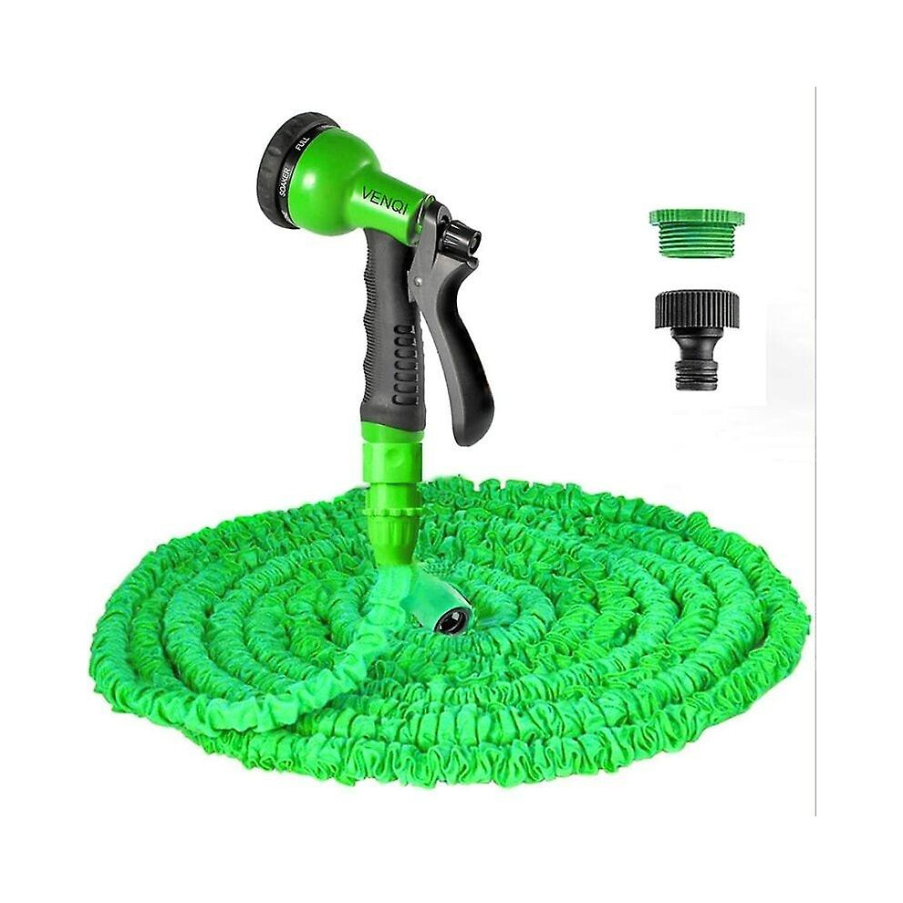 Kikidex (As Show, One Size) 15M Expandable Garden Hose, 15M Flexible Garden Hose With 8 Pattern Spray Nozzle Retractable Garden Hoses