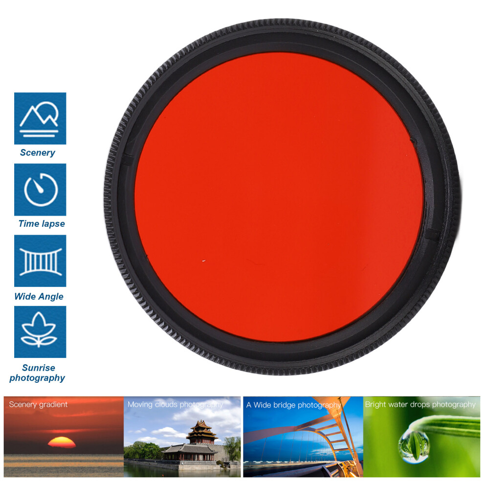 37Mm Water & Scratch Resistant Camera Filter Kit Full Colour For Slrs Orange 8491357971723