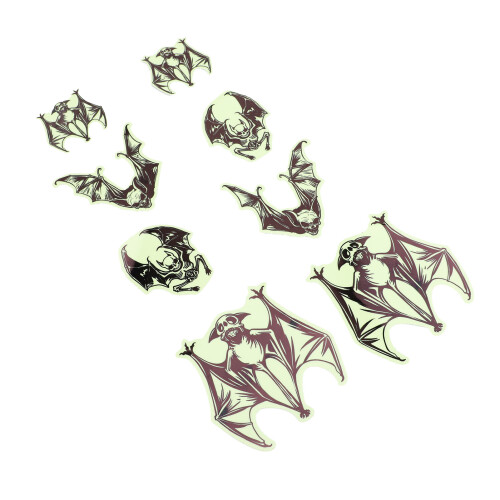 8 Stück Fledermaus-Aufkleber, doppelseitig, 2