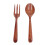 2pcs Wooden Fork Spoon Set, Heatproof Dinnerware, Safe Rengas Material 1