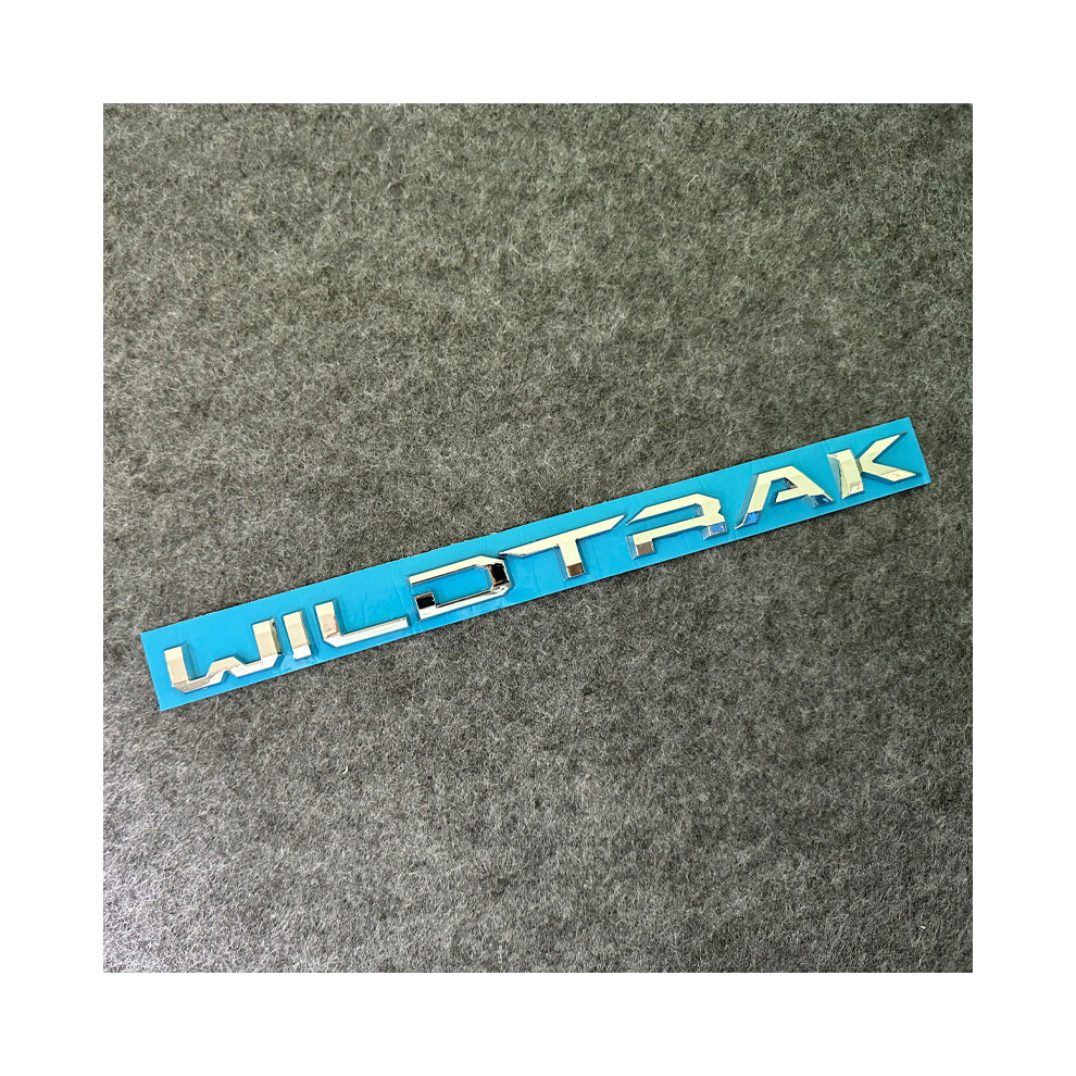 () Ford Ranger Wildtrak Matte Boot Car Badge Adhesive Silver/Black 4069369226267