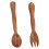 Reusable Wooden Salad Servers Set 2 Pcs Kitchen Flatware Durable for Home Use 1