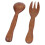 Reusable Wooden Salad Servers Set 2 Pcs Kitchen Flatware Durable for Home Use 11