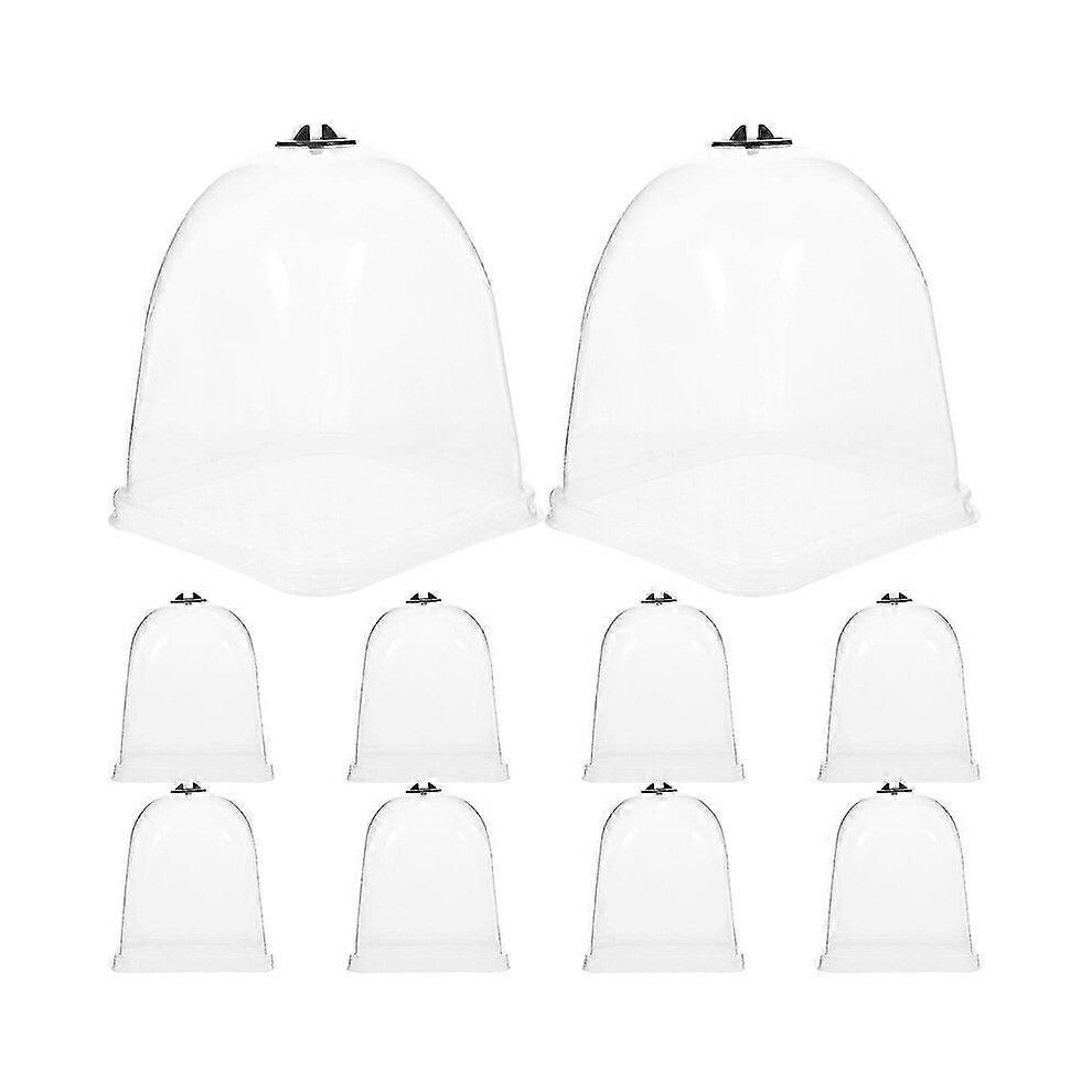 Kikidex (As Show, One Size) 10Pcs Garden Cloche Dome Breathable Plants Dome Plant Nursery Protector Humidity Dome Garden Dome-Fcy