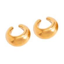 Trendige Ohrclips ohne Piercing, geschichteter,-Goldfarbe 6459