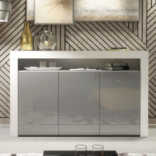 Aether Sideboard 155cm - White & Grey Gloss Doors