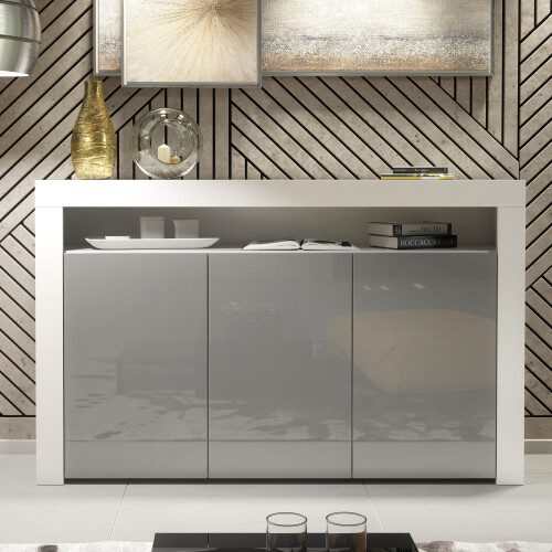 Creative Furniture Aether Sideboard 155cm - White & Grey Gloss Doors