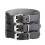Adjustable Men's Punk Leather Cuff Bracelet Soft-Black 1