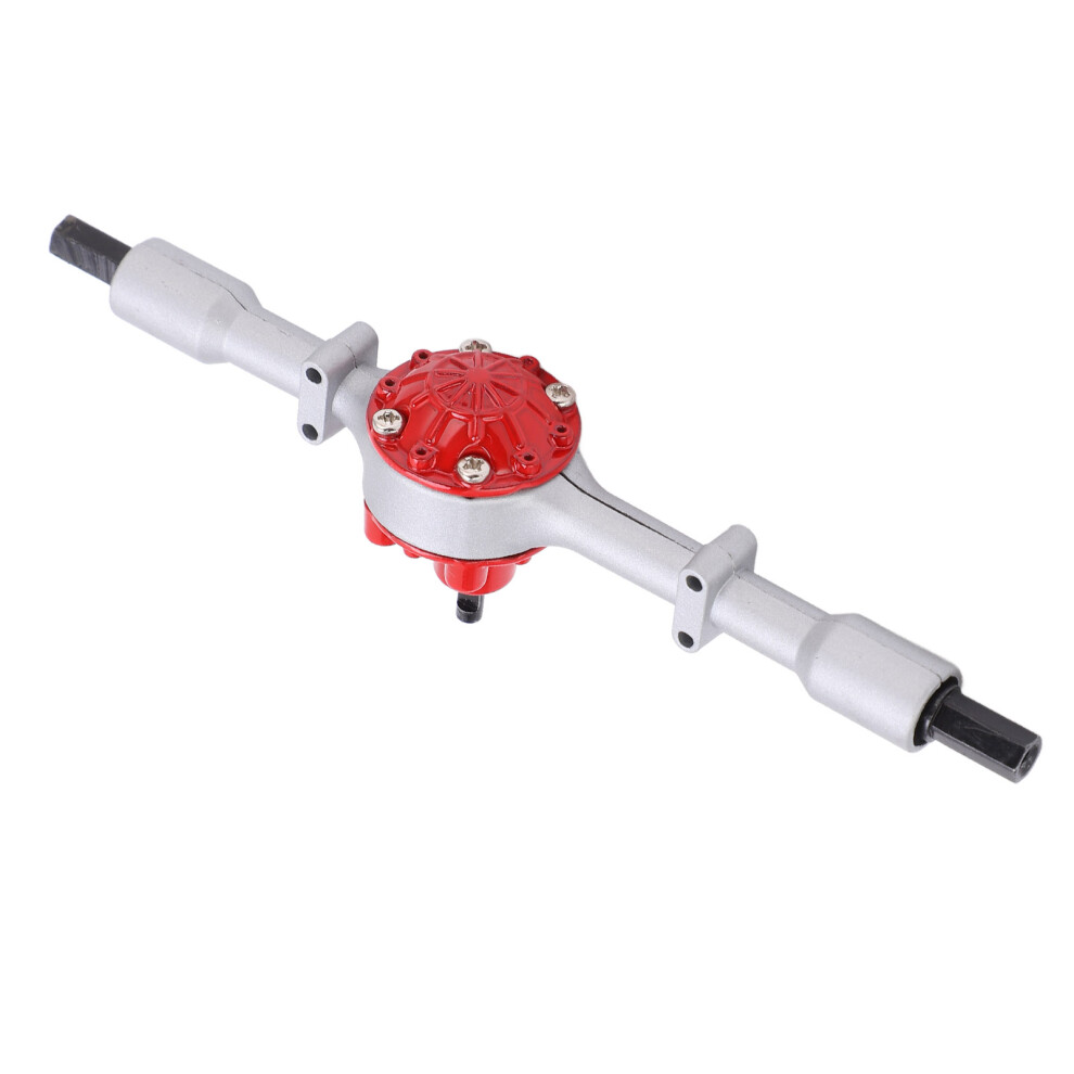 Rc Vehicle Metal Rear Axle For Wpl D12 Upgraded Durable Bridge Part Silver/Red 7601357977538