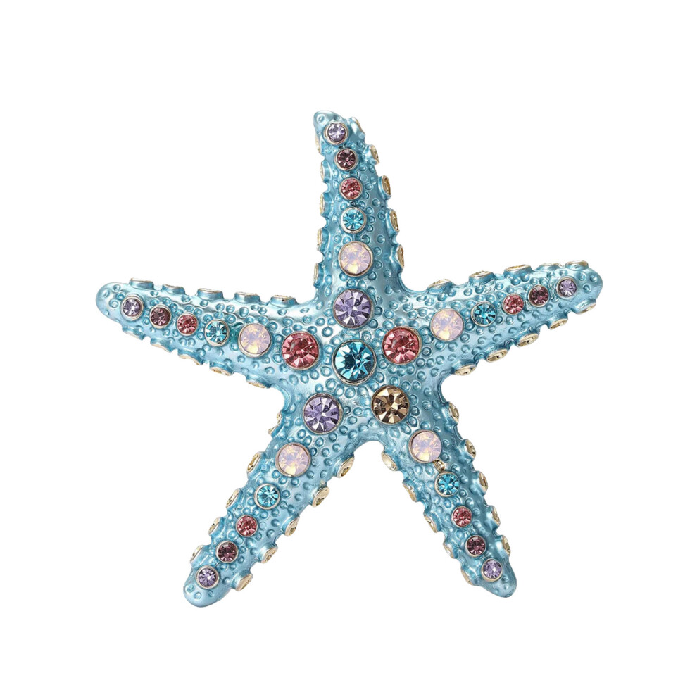 Blue Starfish Brooch Animal Pin Elegant Women Accessories For