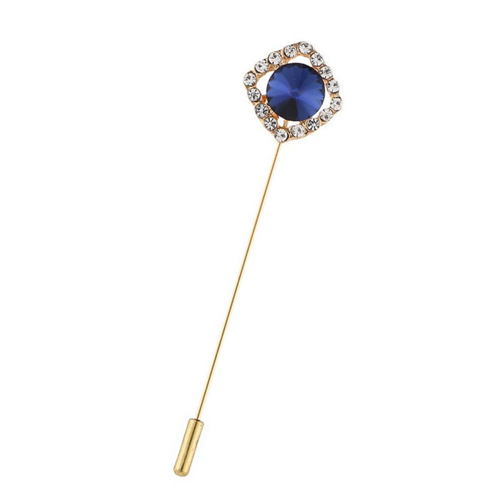 Gold Crystal Dress Corsage Pin With Secure Clasp Design
