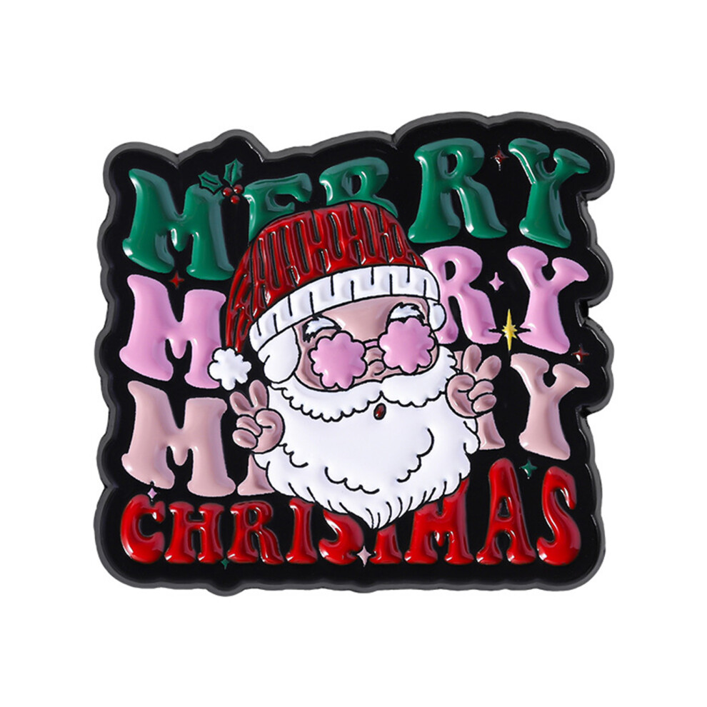 Christmas Holiday Santa Claus Cartoon Enamel Pin-QHXZ4984