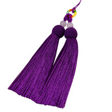 Handmade Soft Craft Tassels with Loop Polyester-Dark Purple