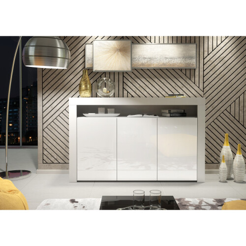 Creative Furniture Aether Sideboard 155cm - White with Gloss Doors 1