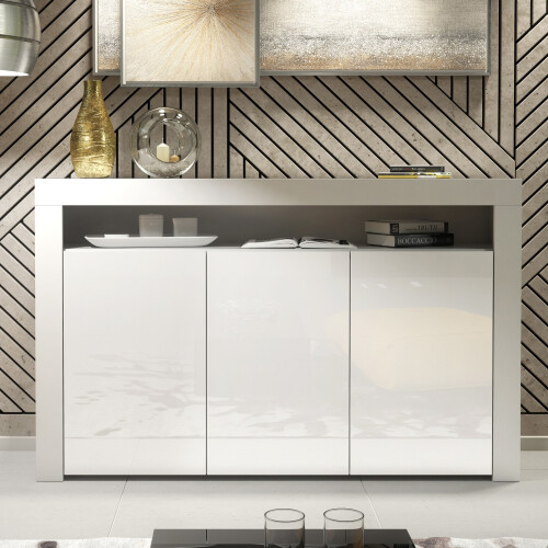 Creative Furniture Aether Sideboard 155cm - White with Gloss Doors
