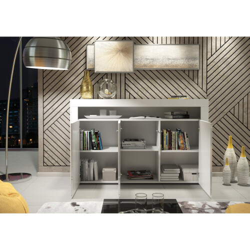 Creative Furniture Aether Sideboard 155cm - White with Gloss Doors 2