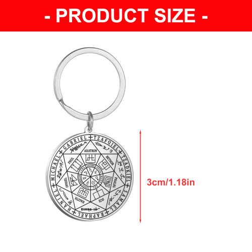Stainless Steel Religious Keychain Engraved Biblical Passages 2