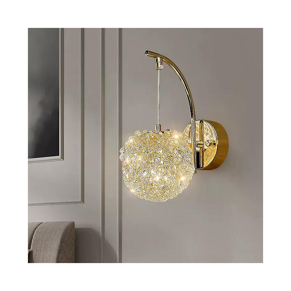 Kikidex (As Show, One Size) 1- Crystal Glass Wall Sconce, Modern Vanity Fixtures For Living Room, Bedside, Hallway Light