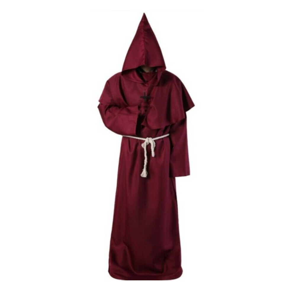 (Red, L) Halloween Cosplay Costume Hooded Ancient Costumes Cloak Clothes Indoor-image-OPC-PMR6TMP-NEW