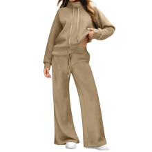 Sportlicher Herbstmode-Zweiteiler für Damen-Khaki S
