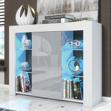 Harbor Sideboard 97cm - White & Grey Gloss Doors