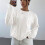 Damen-Pullover mit Rundhalsausschnitt, Zopfmuster,-braun L 6