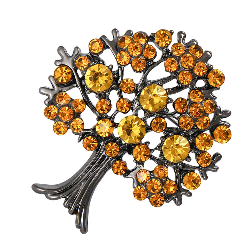 Yellow Distinctive Tree Clothing Lapel Pin Essential Fashion