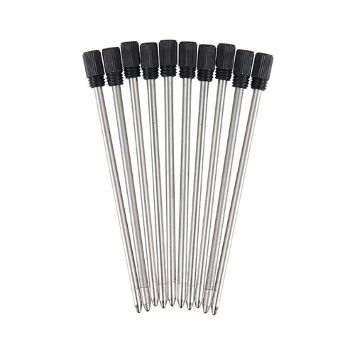 10Pcs Metal Ballpoint Pen Refills for-black crystal refill
